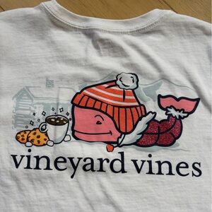 Vineyard Vines Kids White Long Sleeve Tee with Logo